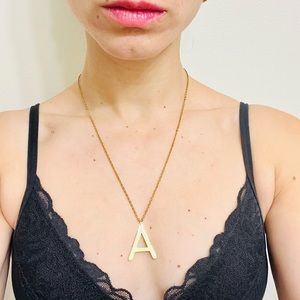 Large letter necklace